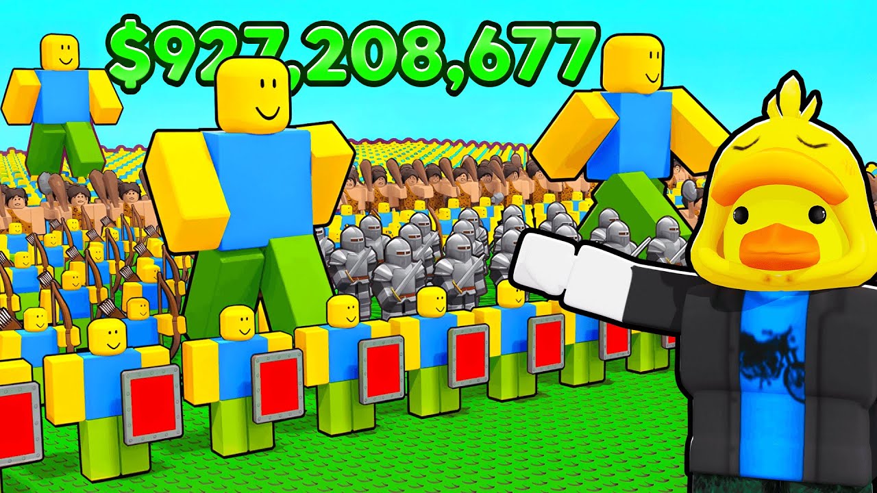 I Bought MILLIONS of Noobs to Build The STRONGEST Noob Army in Roblox!