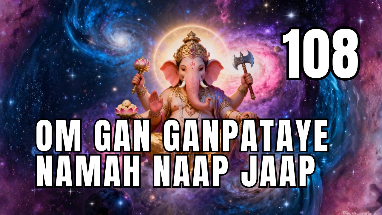 Om Gan Ganpataye x108 (Naam Jaap) | 108 Times | Deep Chant Loop | Aum Jagdish Govindji