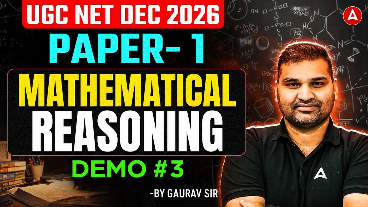 UGC NET Paper 1 | UGC NET Paper 1 Mathematical Reasoning | UGC NET Paper 1 Classes By Gaurav Sir