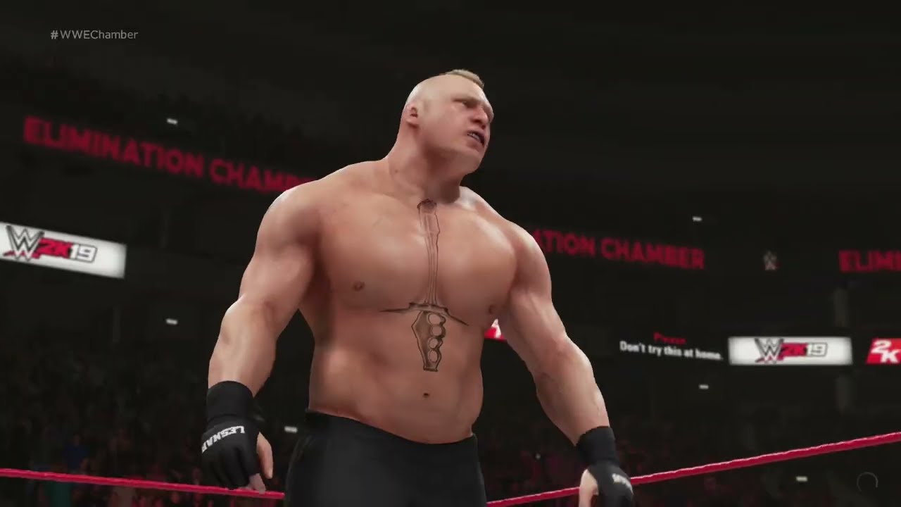 Wwe Elemination Chamber | Brock Lesnar Vs Roman Reigns 2K19 Gameplay #1