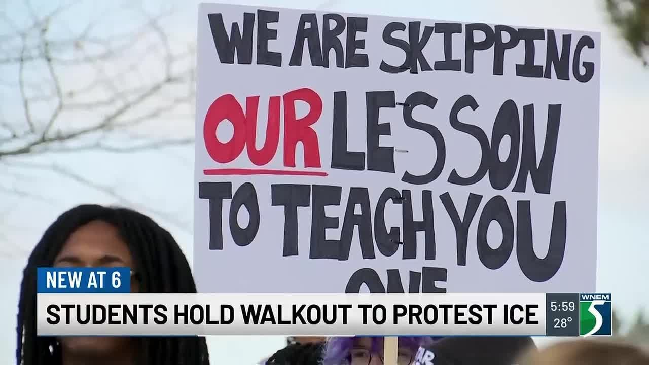 Students hold walkout to protest ICE