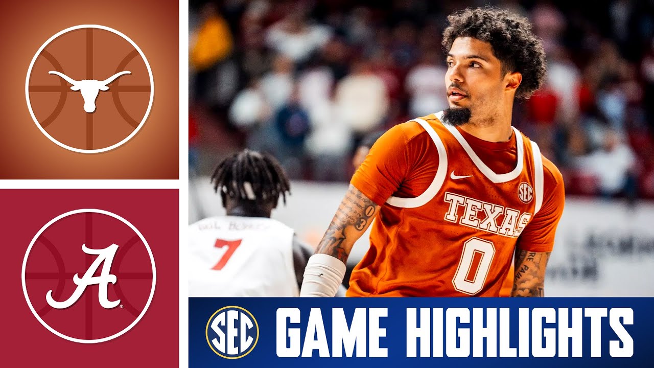Texas Longhorns at No. 13 Alabama Crimson Tide | Game Highlights | 2026 SEC Men's Basketball