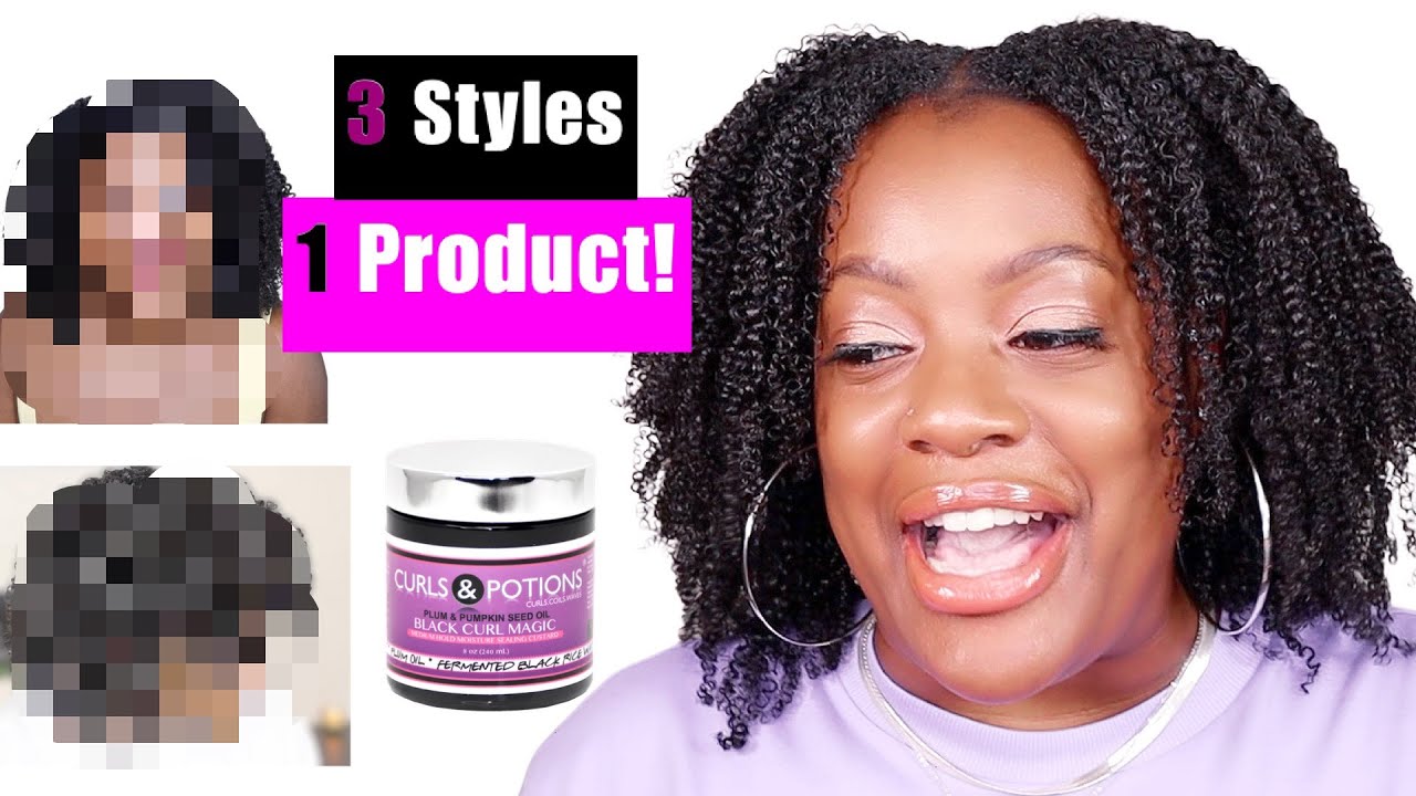 Three Styles, One Product! YouTuber Collaboration Ft. Curls and Potions Black Curl Magic