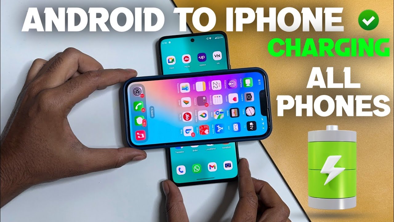 Обратная зарядка с Android на iPhone | Передача зарядного устройства с Android на iPhone | Зарядк...