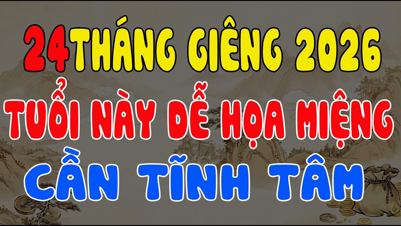 24 THÁNG GIÊNG 2026: 5 TUỔI DỄ VƯỚNG HỌA MIỆNG TIẾNG, CẦN TĨNH TÂM ĐỂ GIỮ VẬN MAY