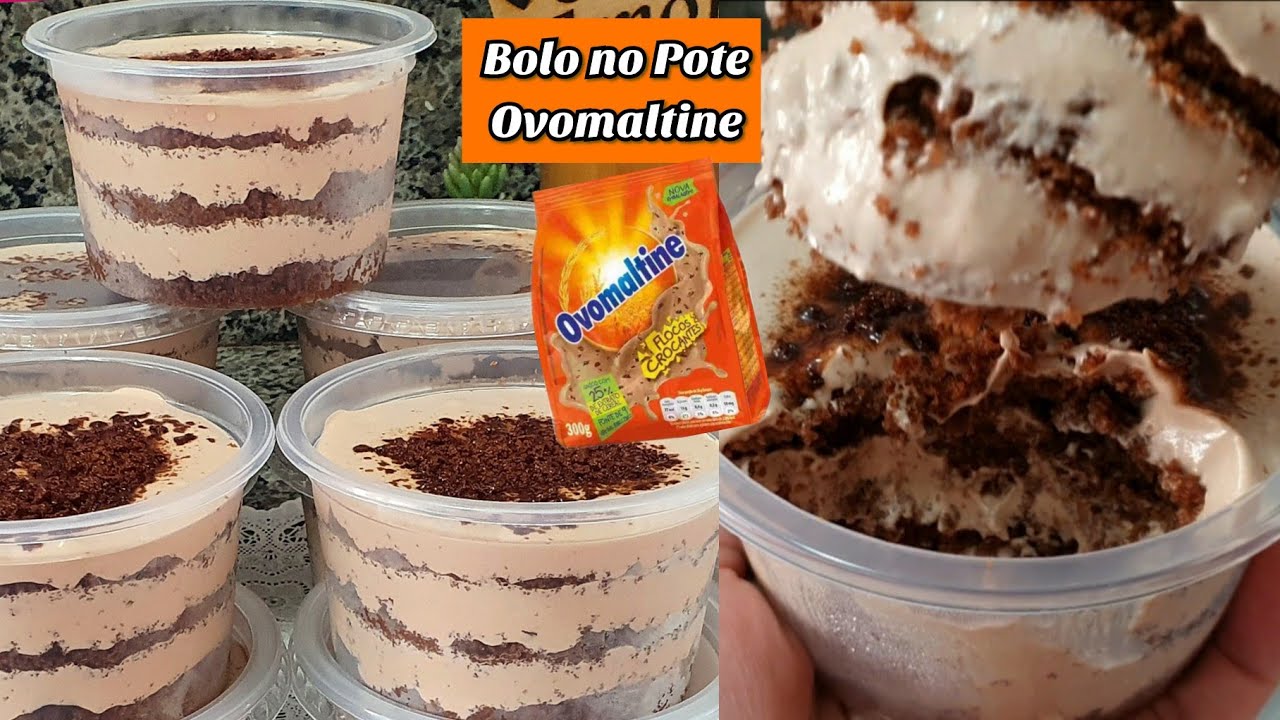ESSE É O BOLO NO POTE QUE MAIS VENDO, BOLO NO POTE SABOR OVOMALTINE, RECHEIO NÃO VAI AO FOGO