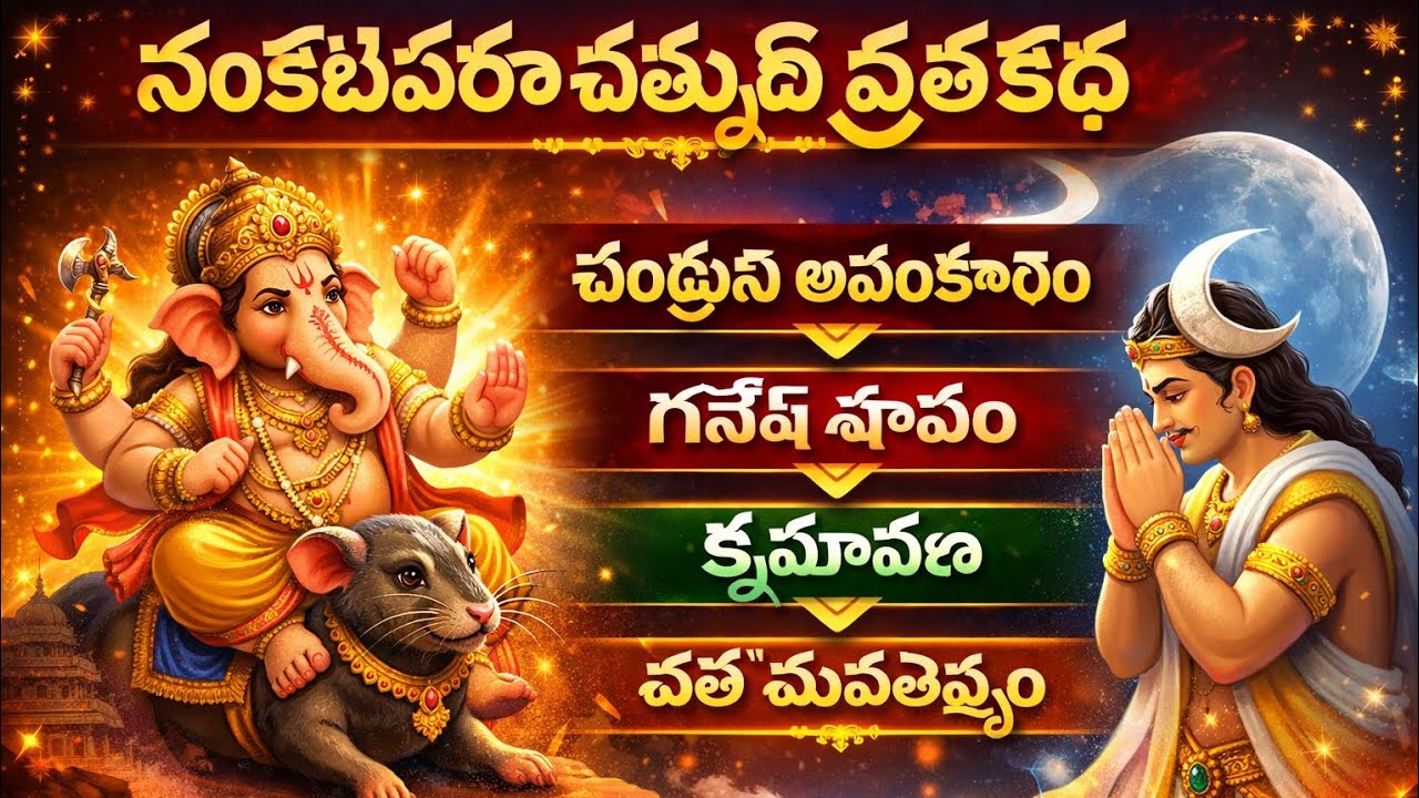 వినాయకుడు చంద్రుణ్ని ఎందుకు శపించాడు? | సంకటహర చతుర్థి వ్రతకథ# సంకటహర చతుర్ధి