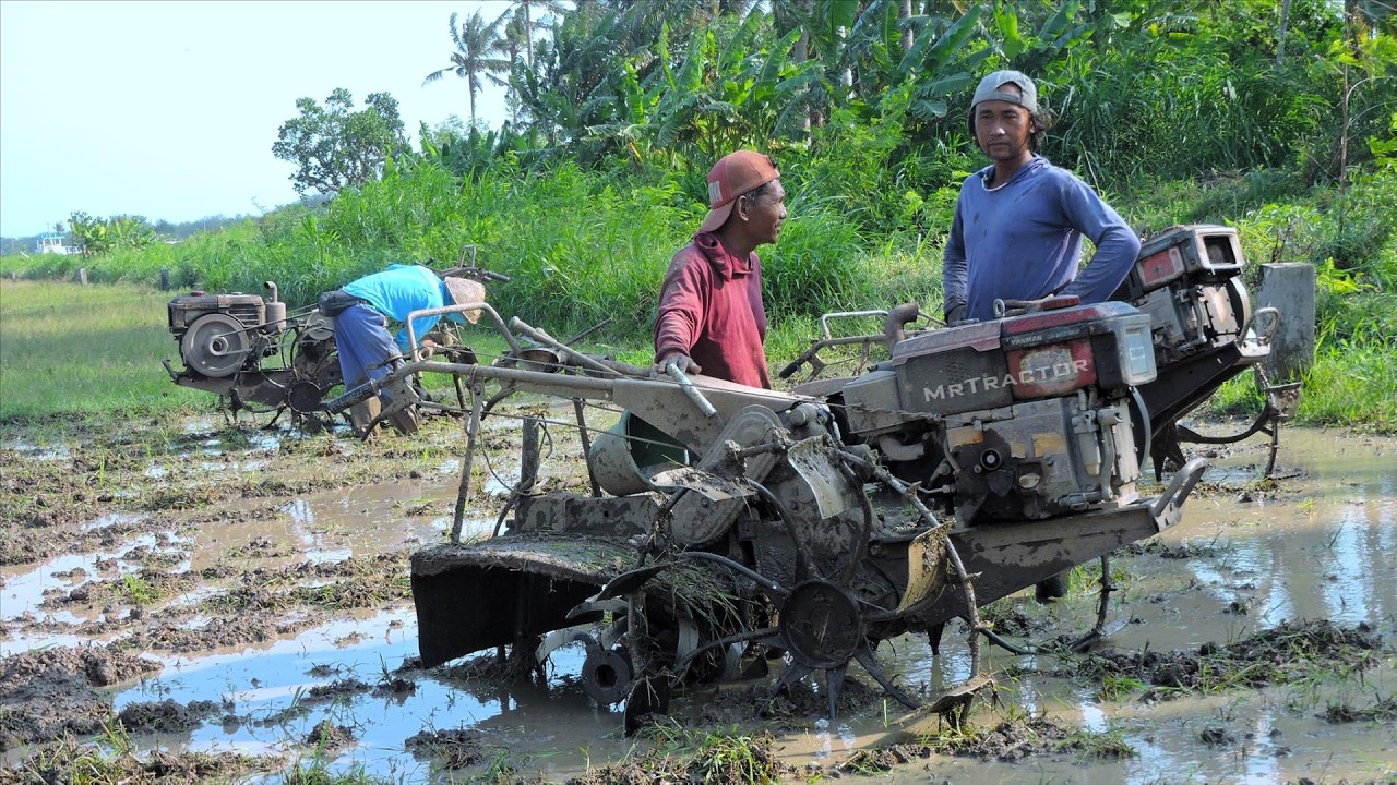 INSANE! Hand Crank Tractor Climbs Down Hill & Tills Grass Like a PRO