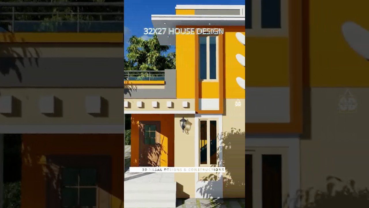 32'×27' House Design | 864 sqft | 