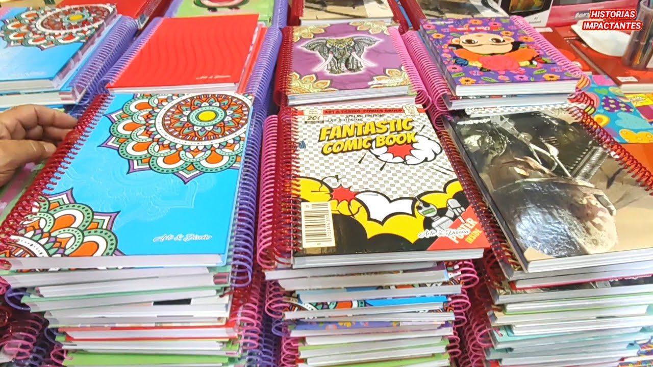 LAS LIBRETAS MÁS BARATAS DE MÉXICO: DESDE $10 PASTA DURA 😱FÁBRICA INCREÍBLE MERCANCÍA PARA PAPELERÍA