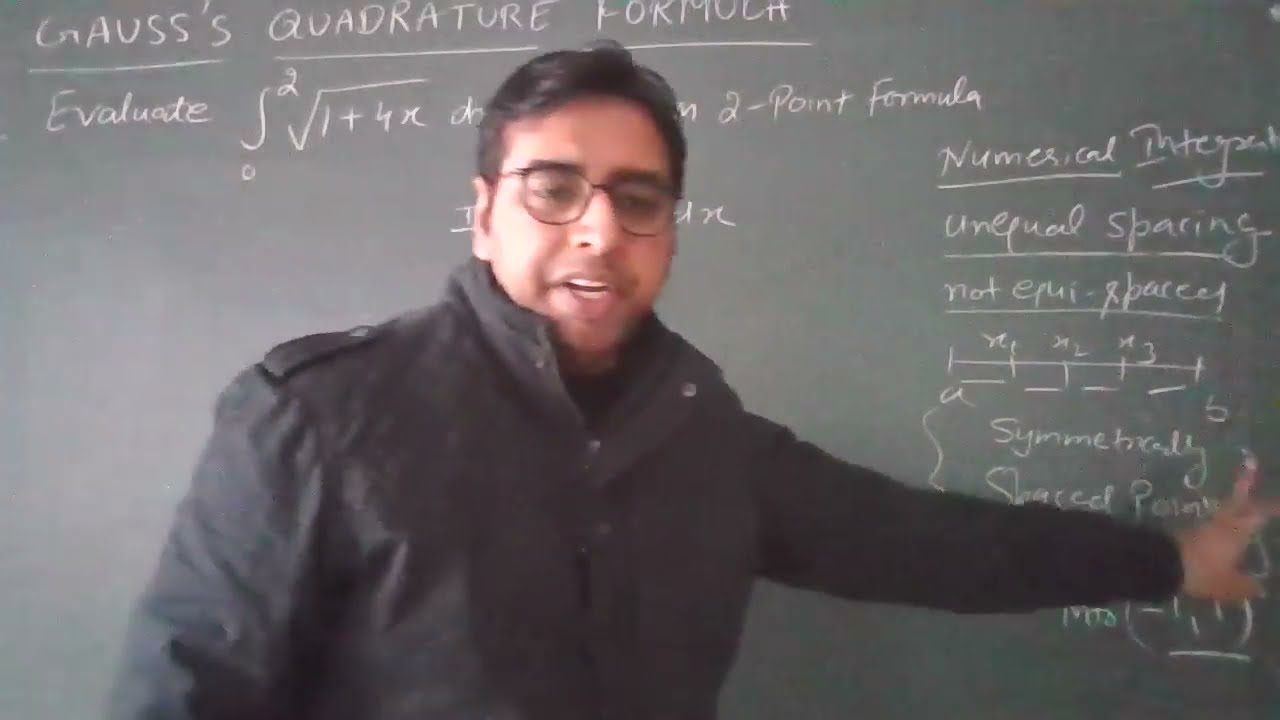 Gauss Quadrature Formula - Numerical Integration - Unequal Spaced Intervals - Numerical Analysis BSC