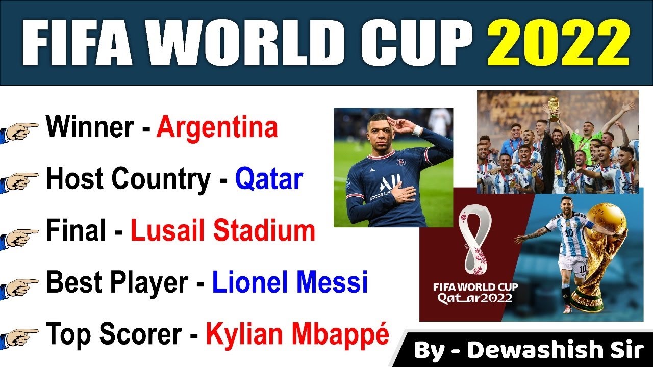 FIFA World Cup 2022 | Sports Current Affairs 2022 | Argentina | Messi | Mbappe | By Dewashish Sir