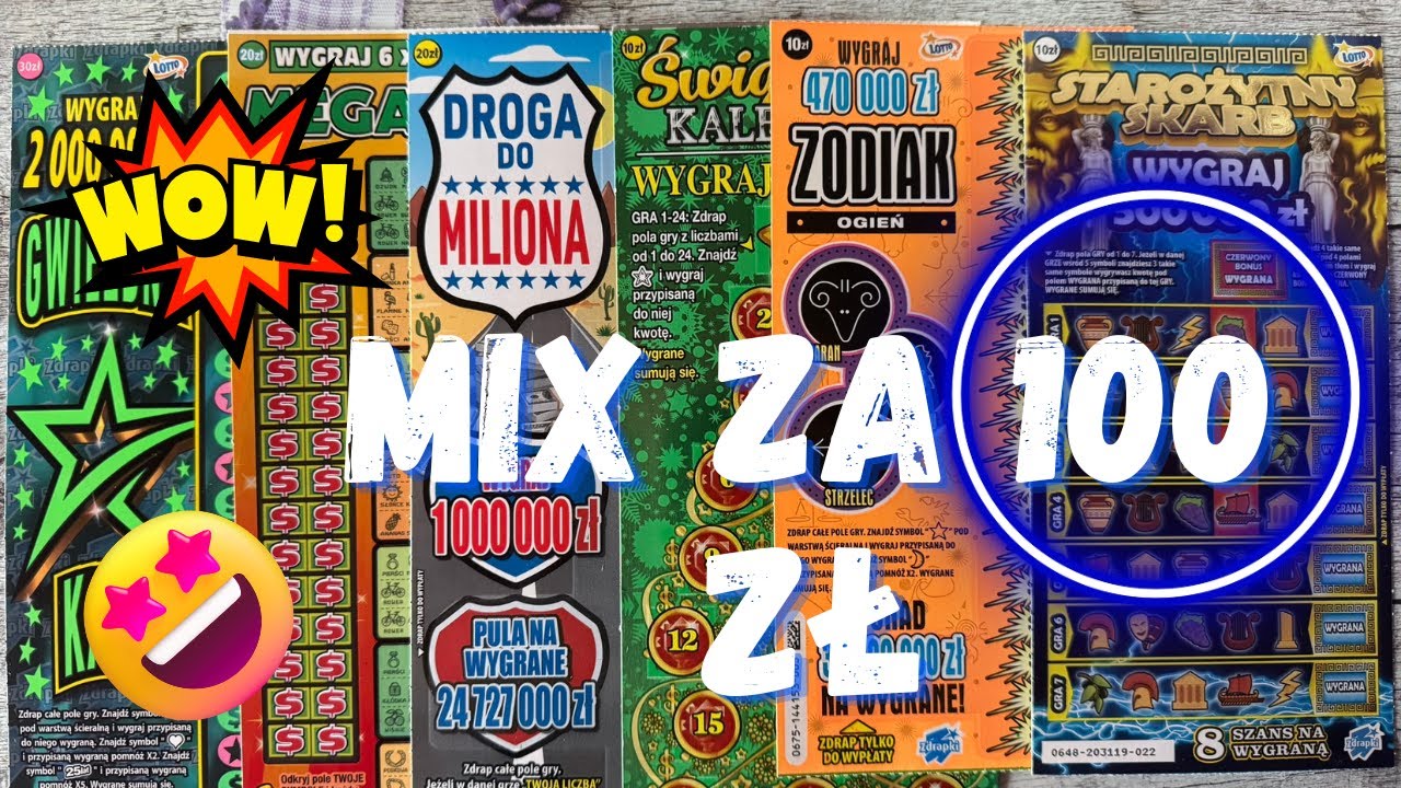 Zdrapki Lotto👉BOGATY MIX ZA 100 ZŁ🥳SĄ WYGRANE🤩
