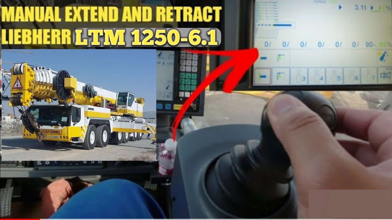 liebherr mobail crane k manual boom kaise nikale | liebherr mobile crane boom extend manually ||