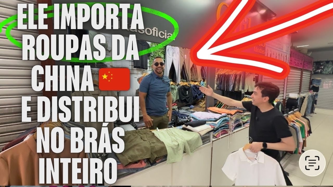 🔥 ELE IMPORTA ROUPAS DA CHINA 🇨🇳 E DISTRIBUI NO BR&Aacute;S INTEIRO 👕 Fornecedor forte direto da f&aacute;brica!