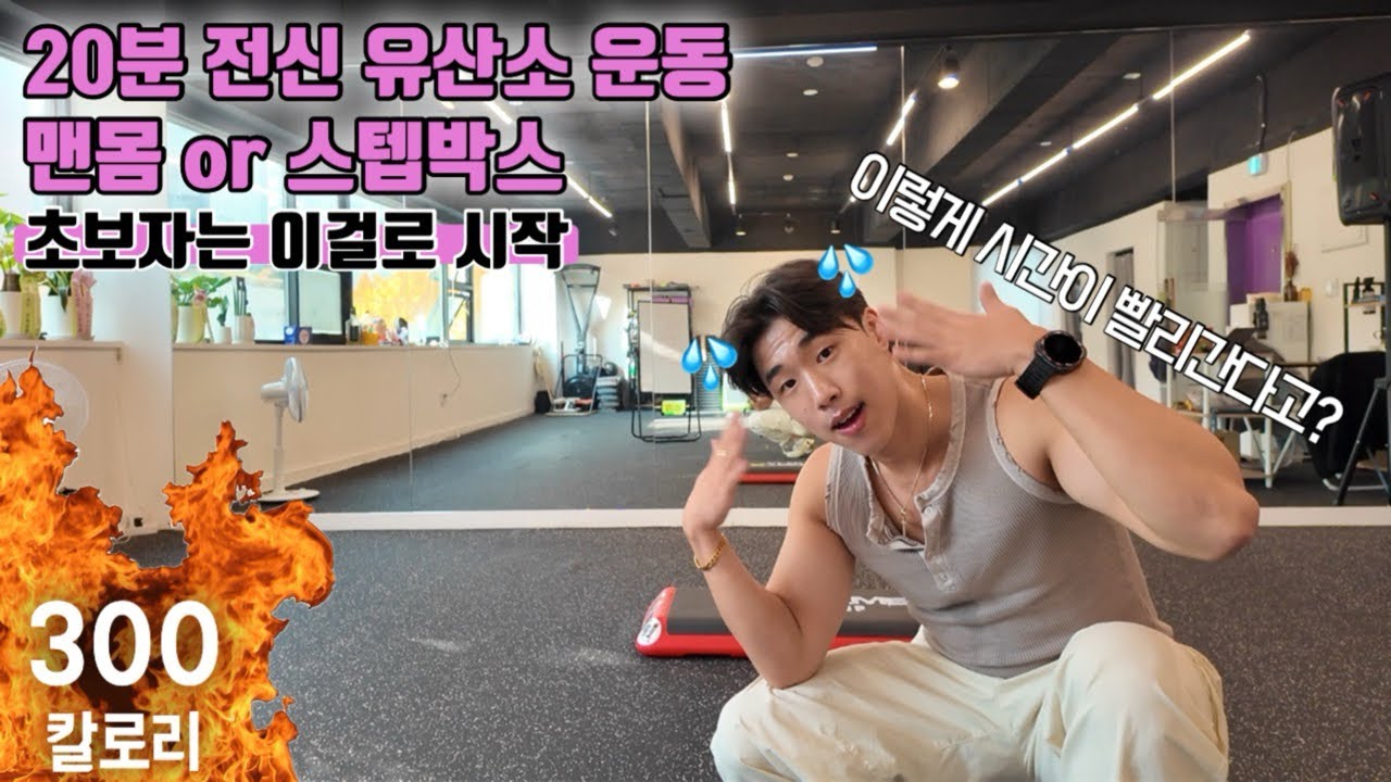 💦20분 전신 유산소 운동 천천히 깊게 땀 흘릴 사람 환영 스텝박스 or 맨몸💦