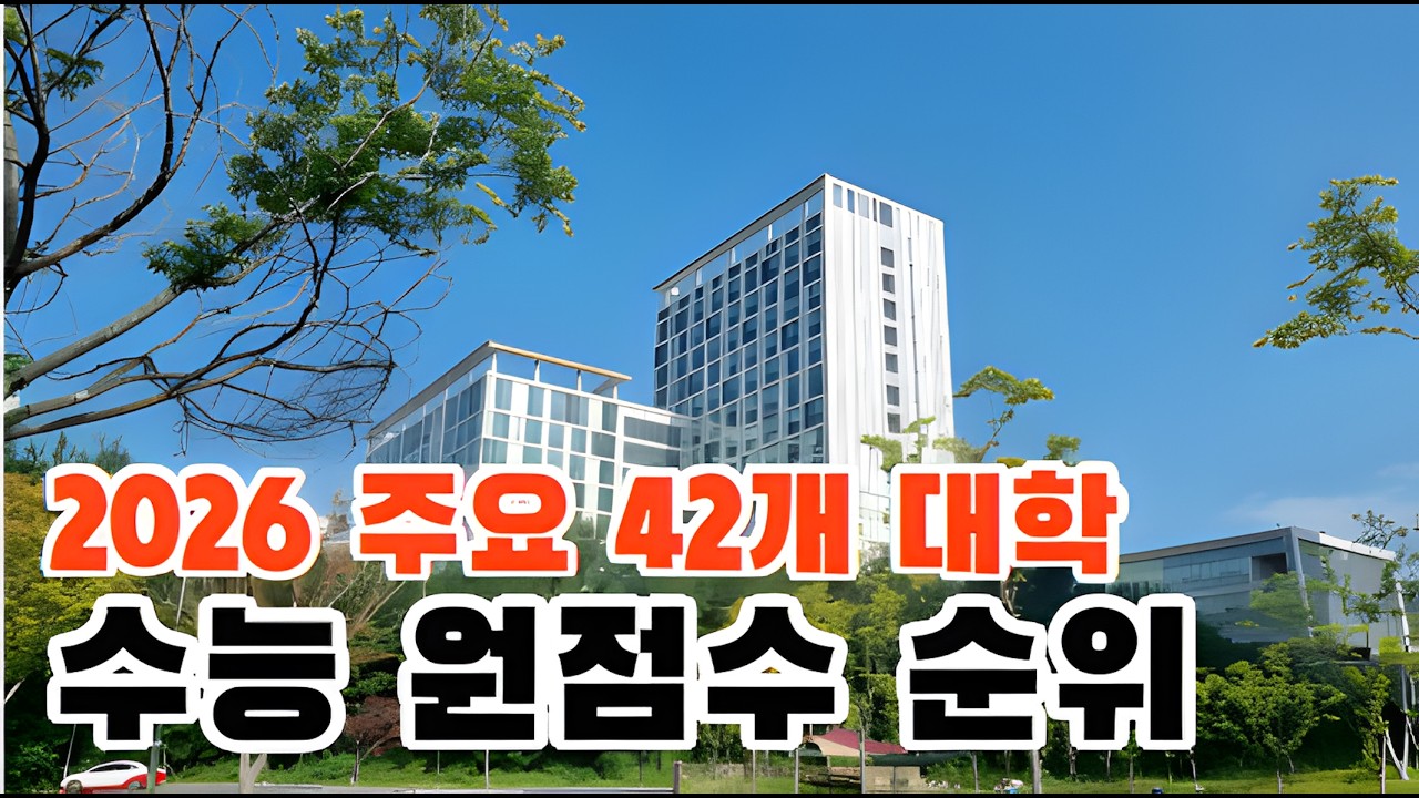 2026 전국 주요대 지원자 수능 원점수 순위