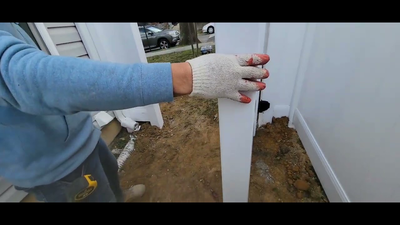Como instalar puerta de plastico fence / vinyl gate fence