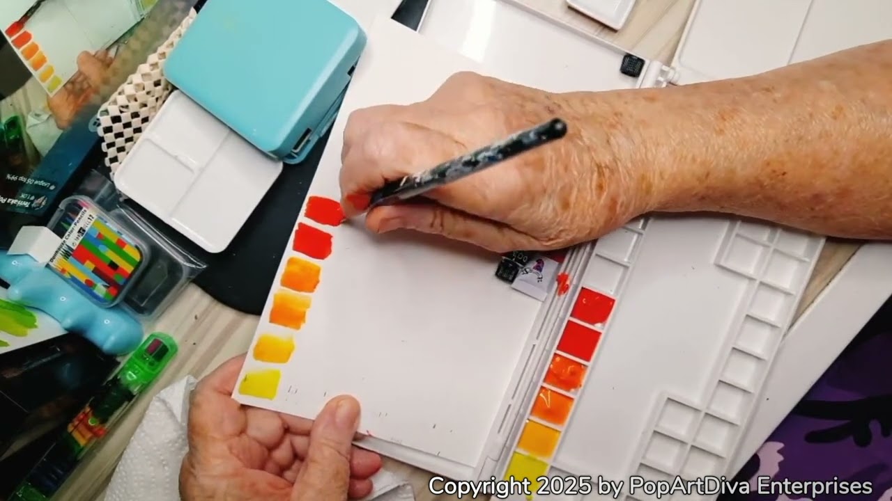 Swatching & Organizing MEILIANG Watercolors, 36 Tube Set. Art Chat. Watch Me Swatch & Free Your Chi!