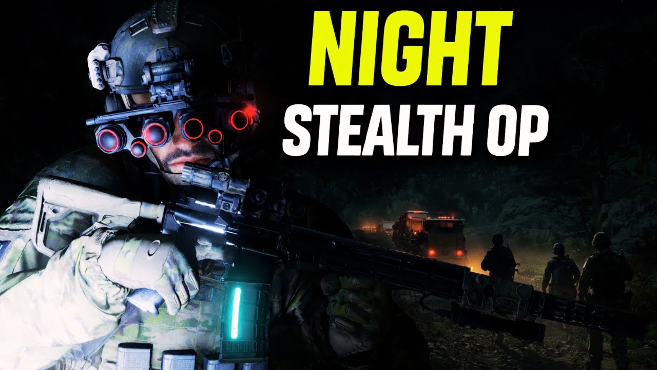 Night Stealth Gameplay in Open Area | Ghost Recon Breakpoint
