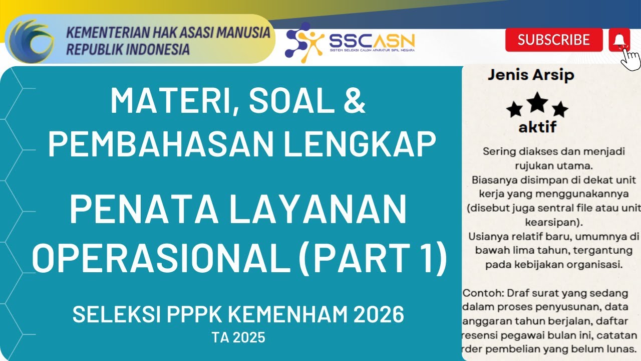 SOAL PPPK PENATA LAYANAN OPERASIONAL PPPK KEMENHAM 2026