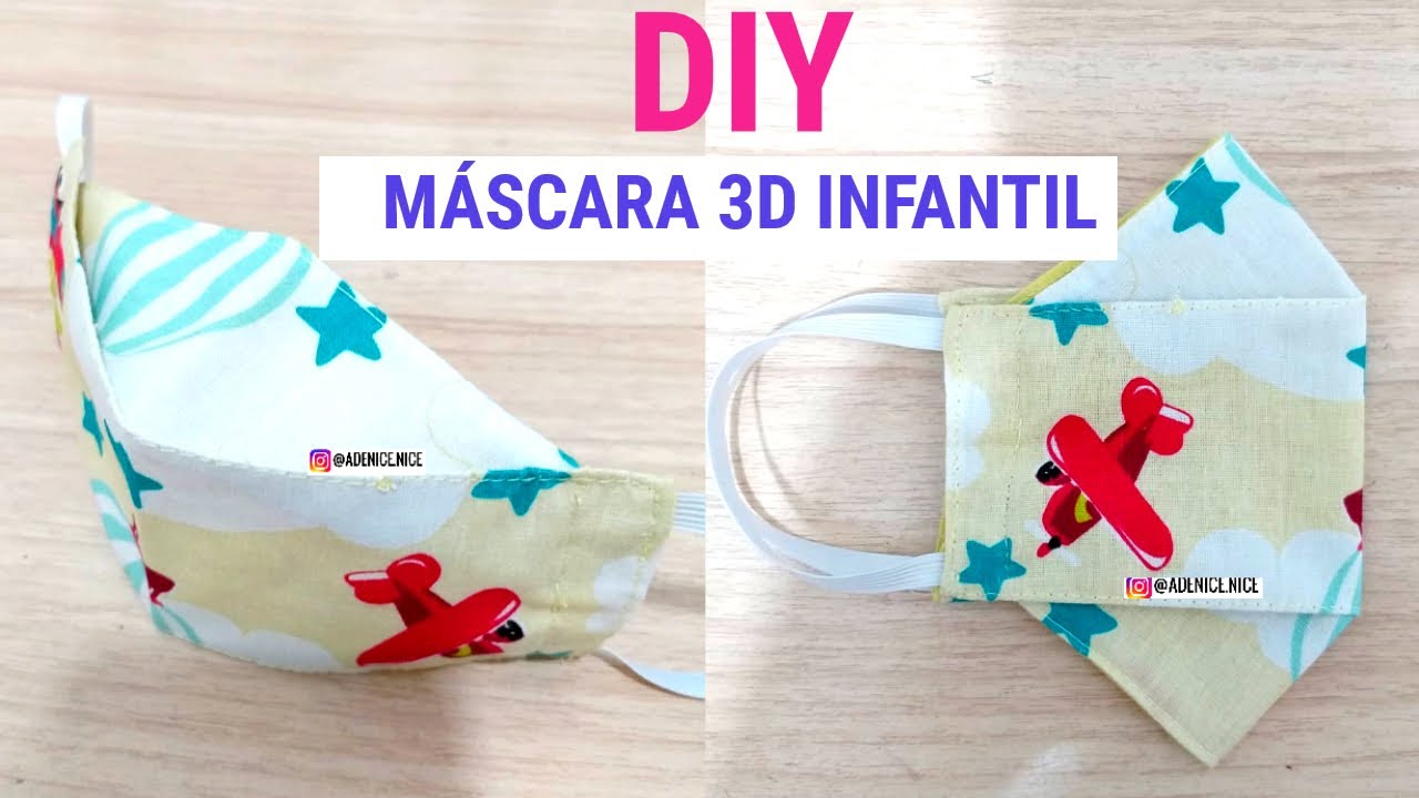 DIY M&Aacute;SCARA 3D INFANTIL + MOLDE |  3D KIDS FACE MASK