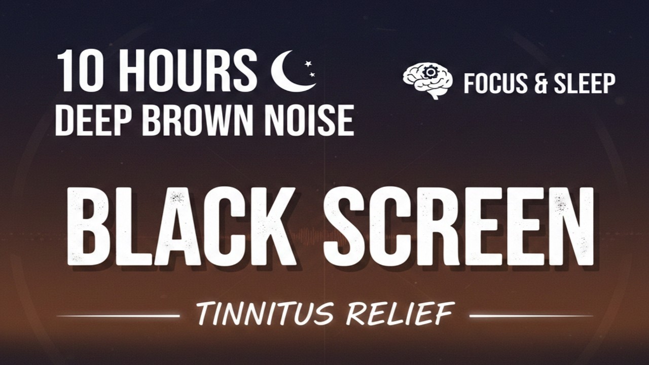 Deep Brown Noise | Intense Focus, Study | Black Screen Sleep Noise | 10 Hours