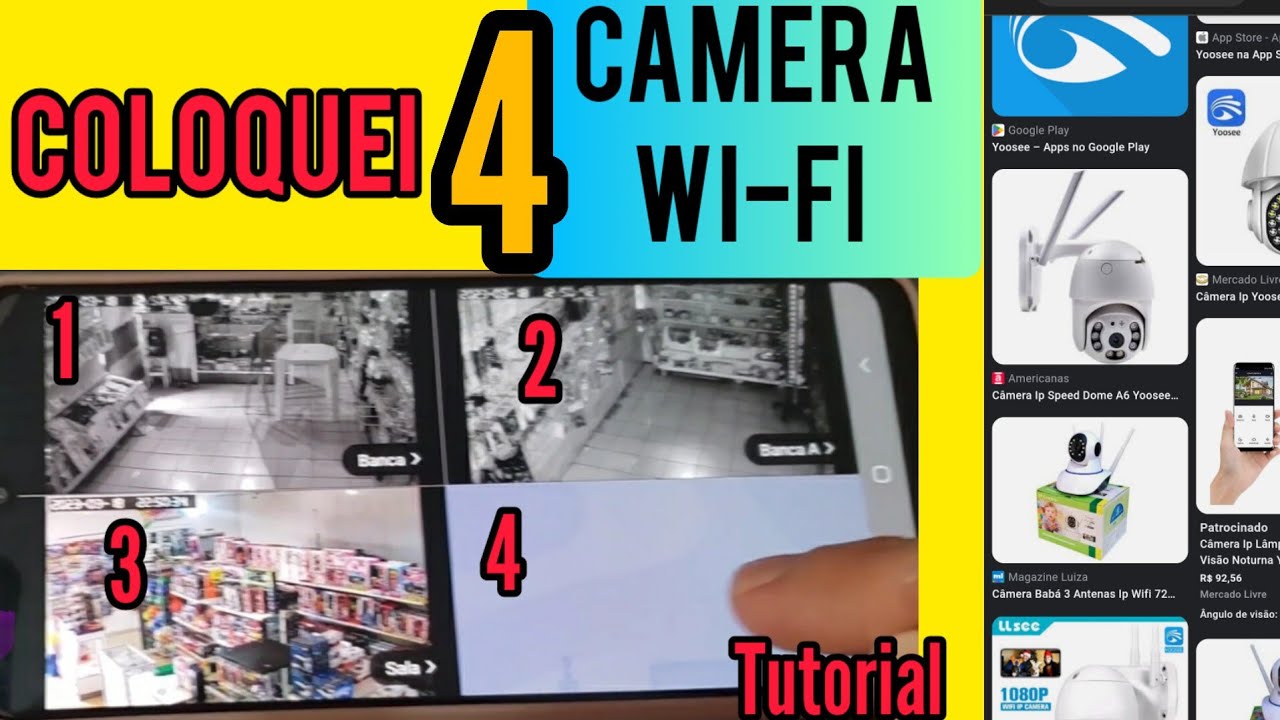 Como Colocar Duas Câmeras Wifi ,Em Lugares Diferentes , Aplicativo Yoose. #yoosee