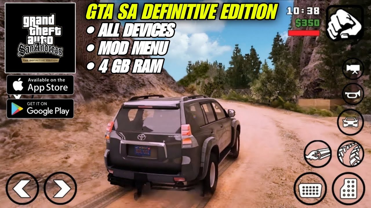 GTA SA Definitive Edition Mobile (Android/iOS) NEW CLEO MOD Menu Cheat - 4K