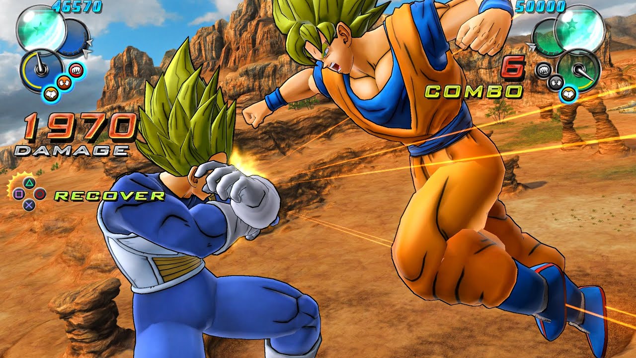 Dragon Ball Z: Ultimate Tenkaichi - Super VEGETA vs. Super Saiyan GOKU  [Requested] 