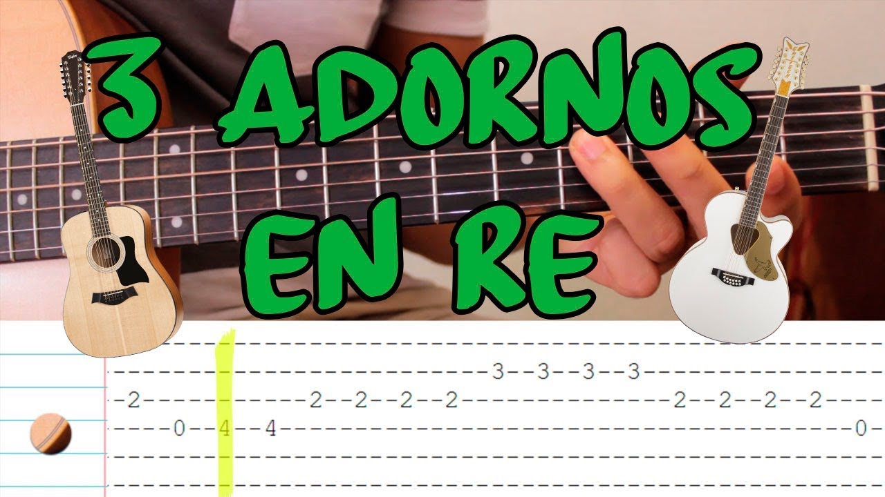 3 Adornos sencillos en Re para Requinto Campirano Sierreño - Guitarra Tutorial