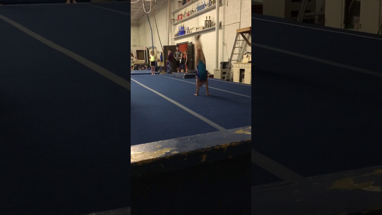 Roundoff backhandspring at gym two weeks ago for the first time!!  |gymnast Jenna