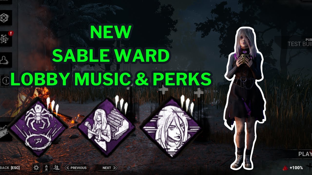 Sable Ward New Perks and Lobby Music | Dead by Daylight