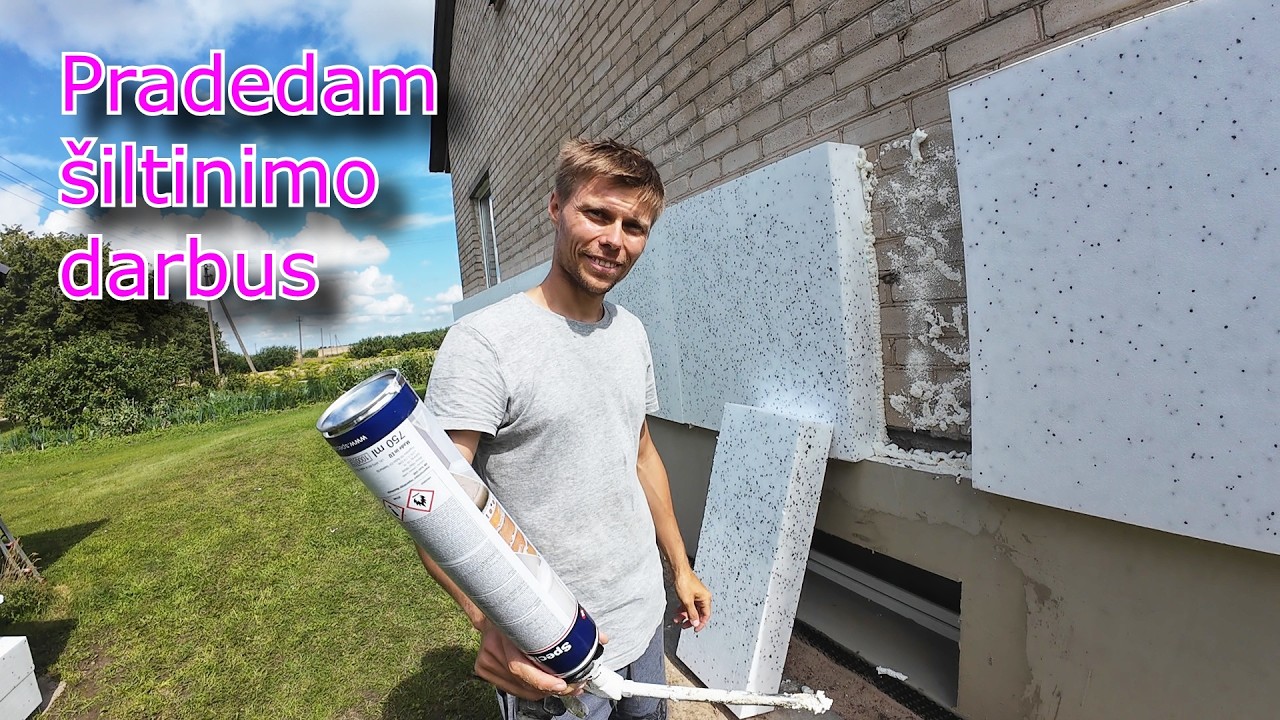 Liepos 26/Namo šiltinimas/ Mano pirmas kartas ant tokių pastolių