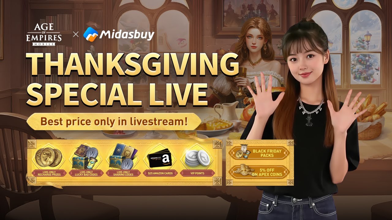 Midasbuy X Age of Empires Mobile Thanksgiving Special Live