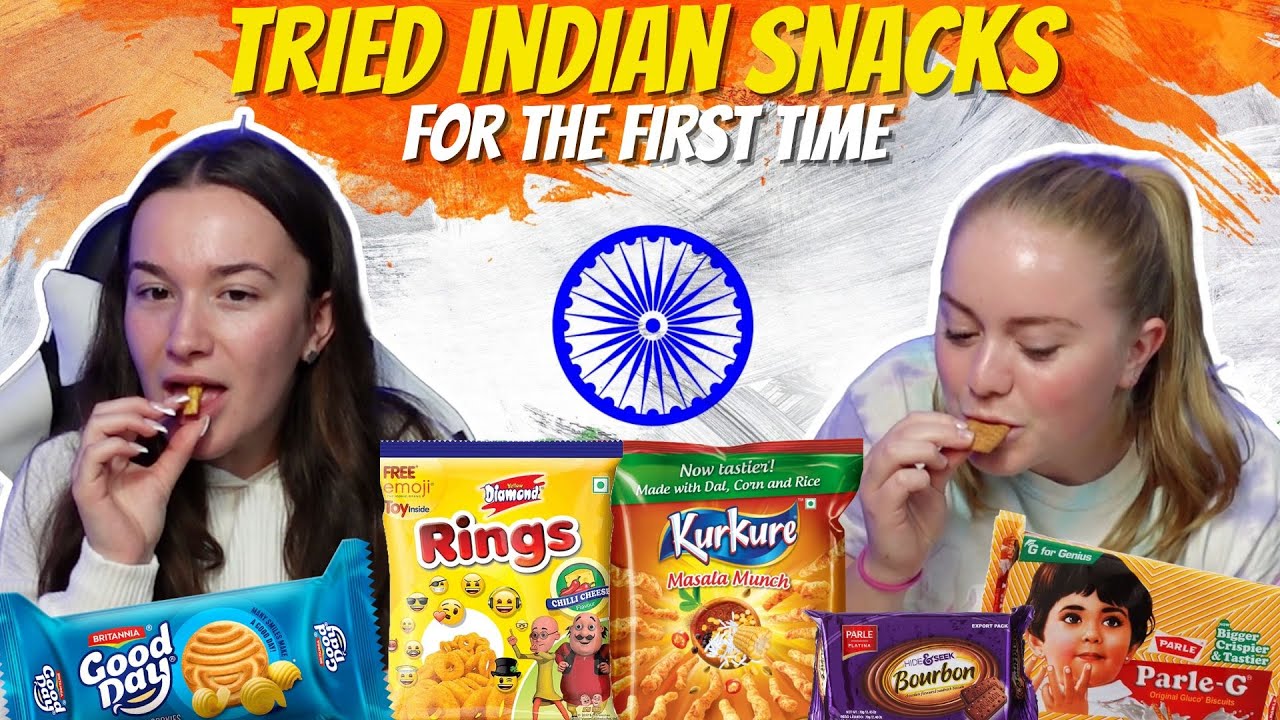 Впервые пробую острые индийские чипсы и Parle-G.