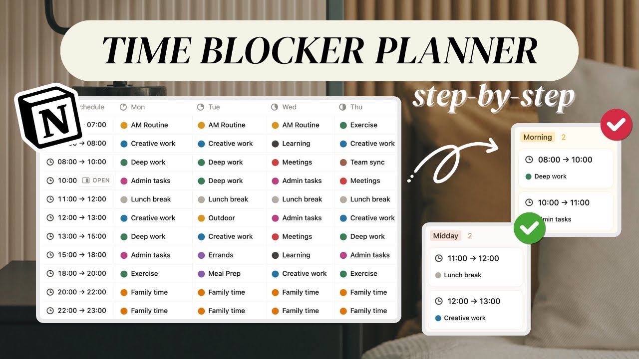 Build a Notion Time Blocker for Maximum Productivity + Free Template | Best Tutorial for Beginners