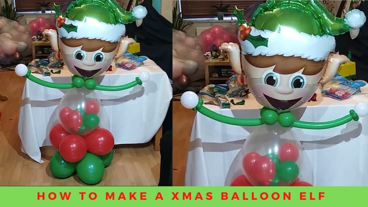 HOW TO MAKE A: Christmas Balloon Elf  -  Balloon Decor Tutorials
