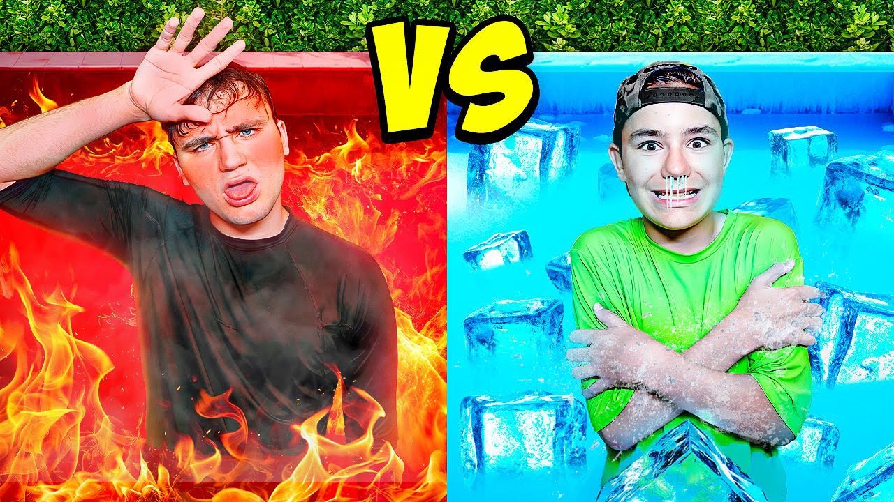Chaude Vs Froide Piscine Challenge !