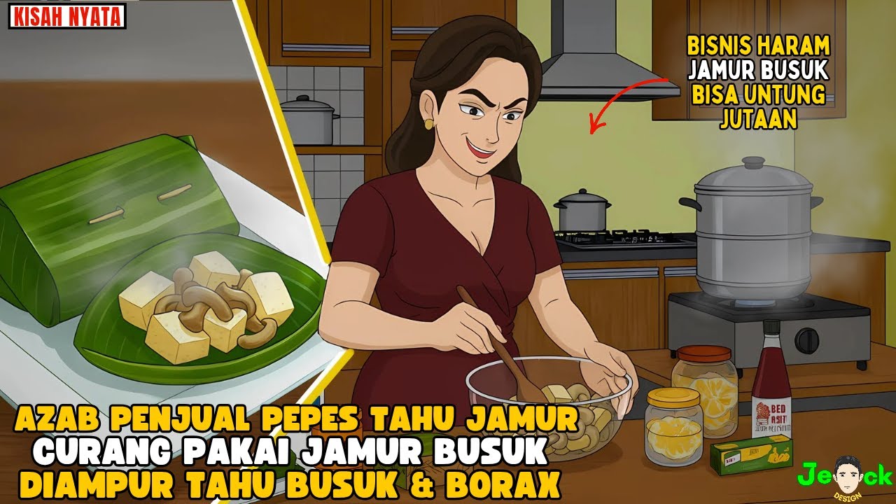 AZAB PENJUAL PEPES TAHU JAMUR CURANG PAKAI JAMUR BUSUK DIAMPUR TAHU BUSUK & BORAX || ANIMASI AZAB