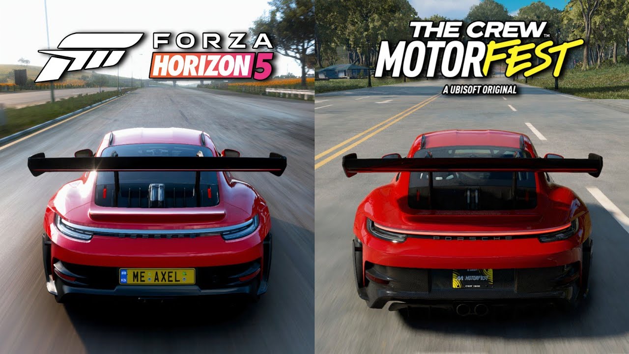 Forza Horizon 5 vs The Crew Motorfest - 2023 Porsche 911 GT3 RS Sound Comparison