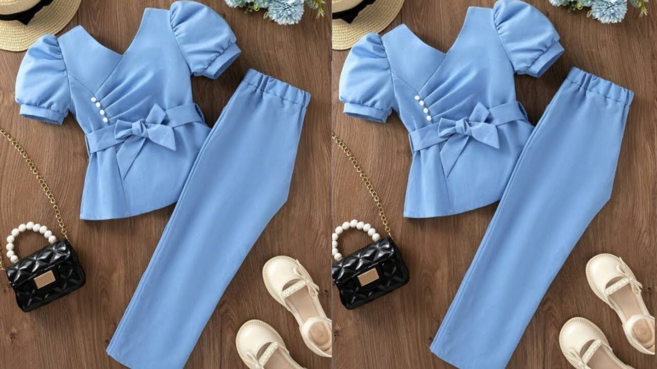 Baby girl plazo suit cutting and stitching / baby plazo top cutting and stitching