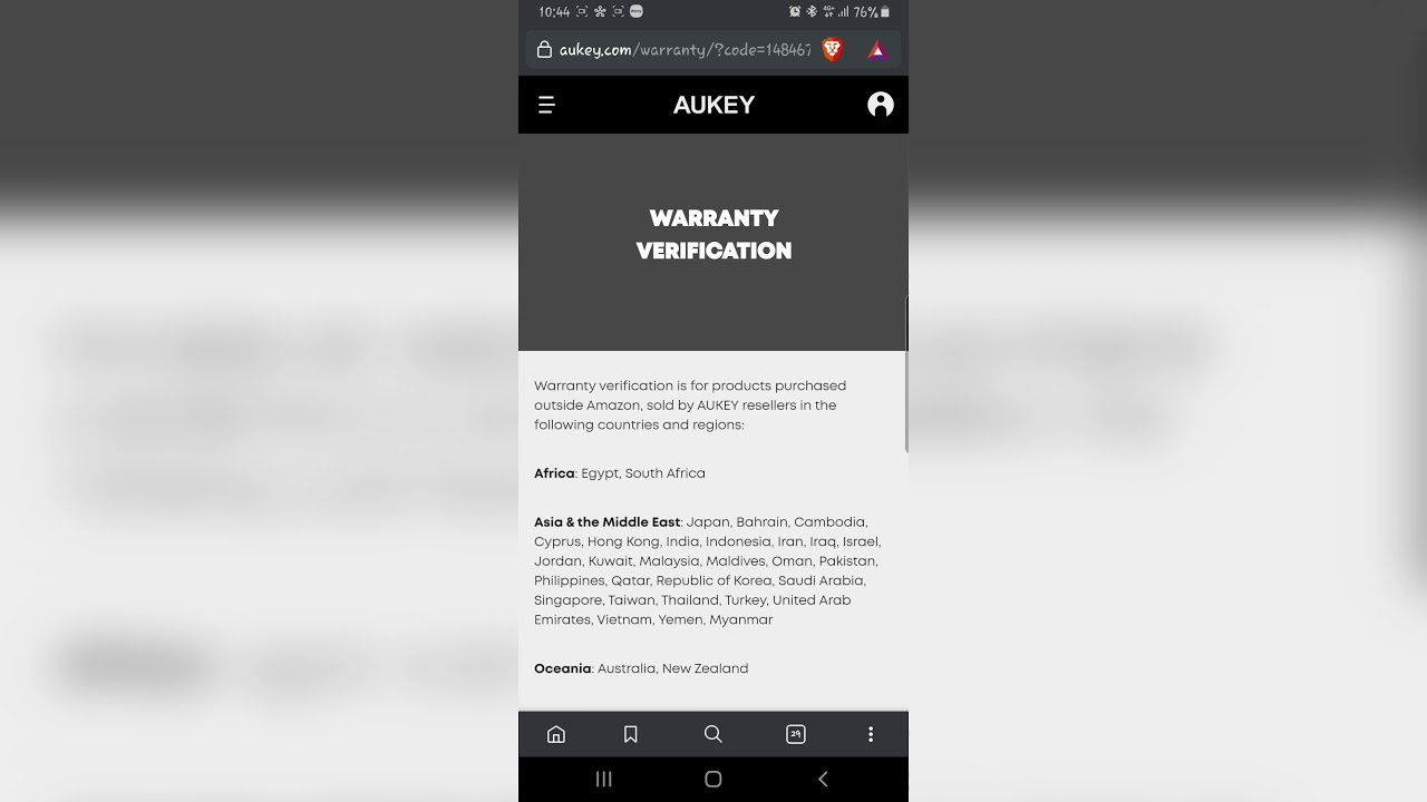 Aukey Powerbank : Product Warranty Registration 4K
