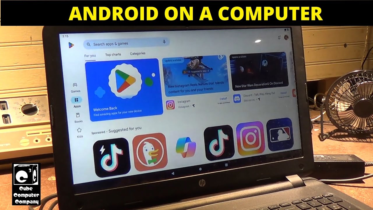Android x86 didn't get along well with this HP laptop