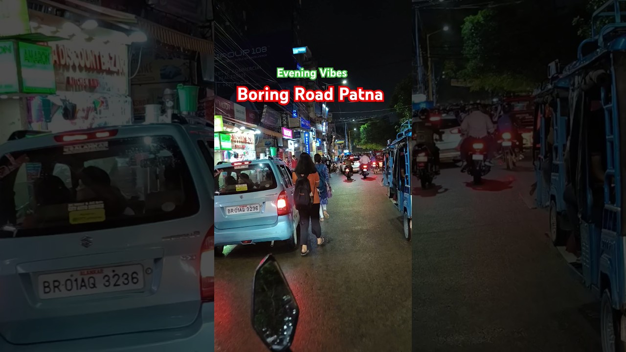Boring Road Patna evening view #boringroadpatna #patna #patnadiaries #minivlog #bike #shorts