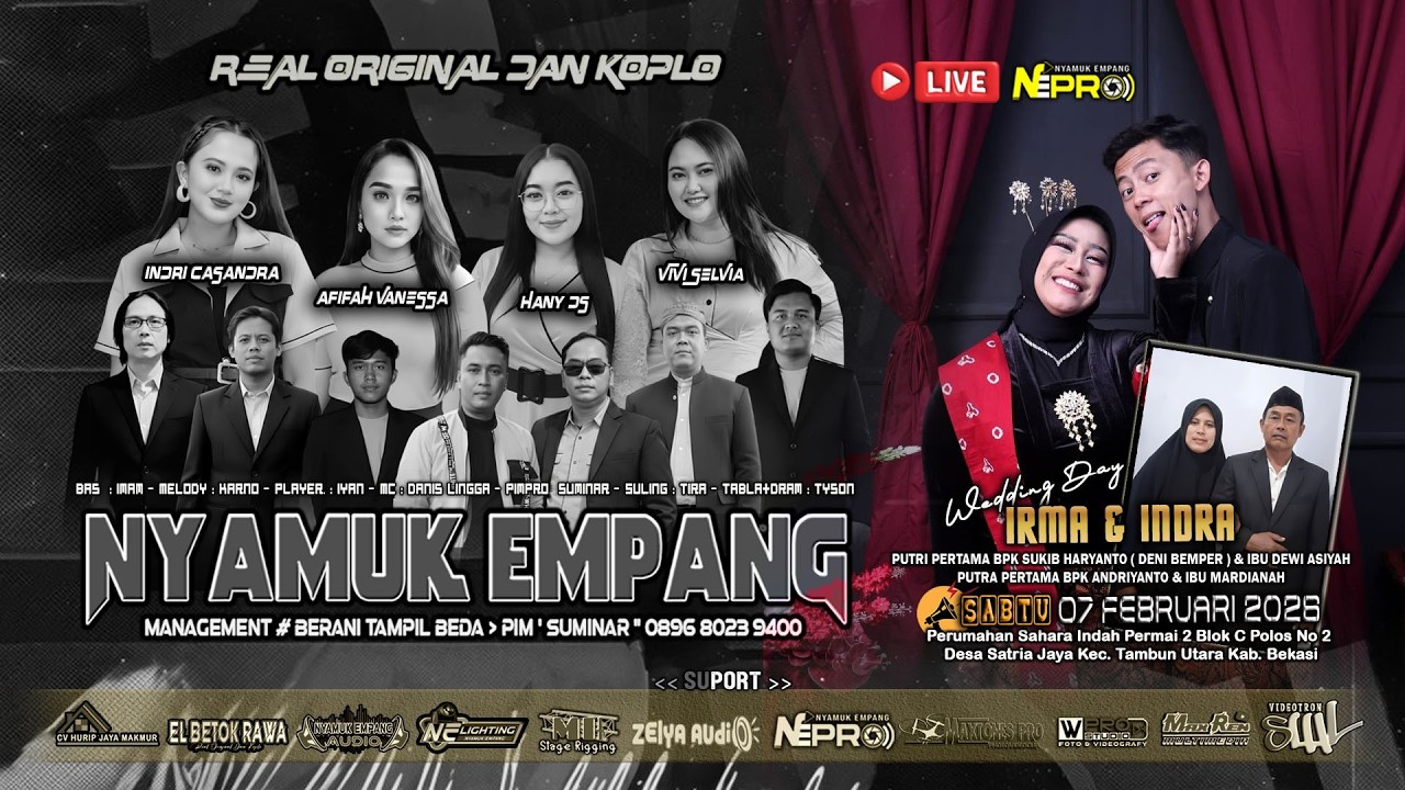 LIVE AKAD NIKAH IRMA & INDRA || SABTU 7 FEB 2026 - TAMBUN UTARA - BEKASI