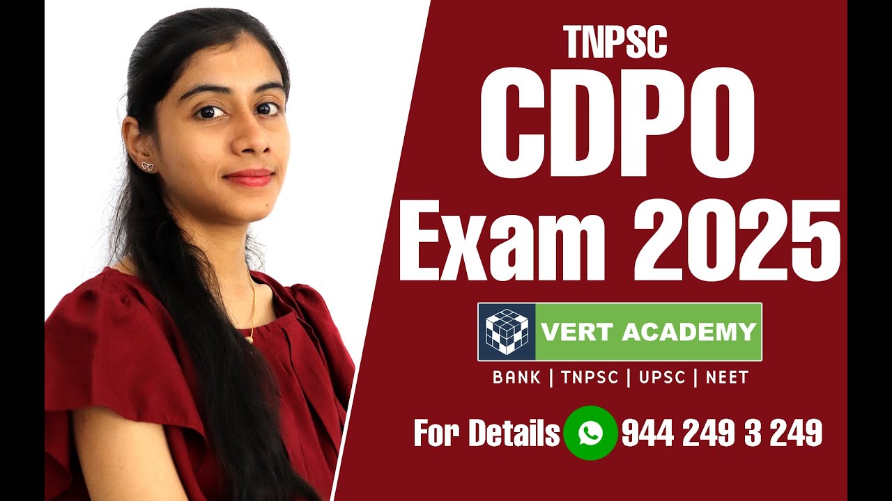 TNPSC CDPO Exam 2025 | Notification 21 May 2025 | Exam 4 August 2025 | Full Details in Tamil
