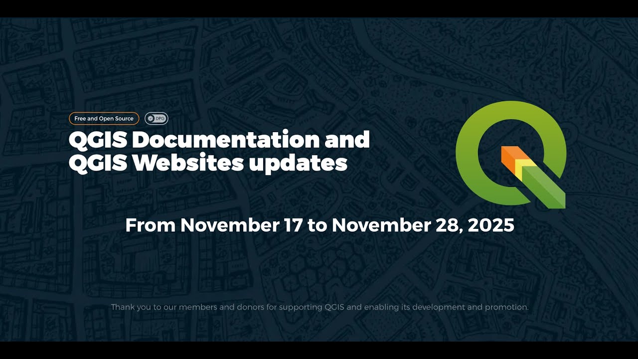 Обновления документации и веб-сайтов QGIS с 17 по 28 ноября 2025 года.