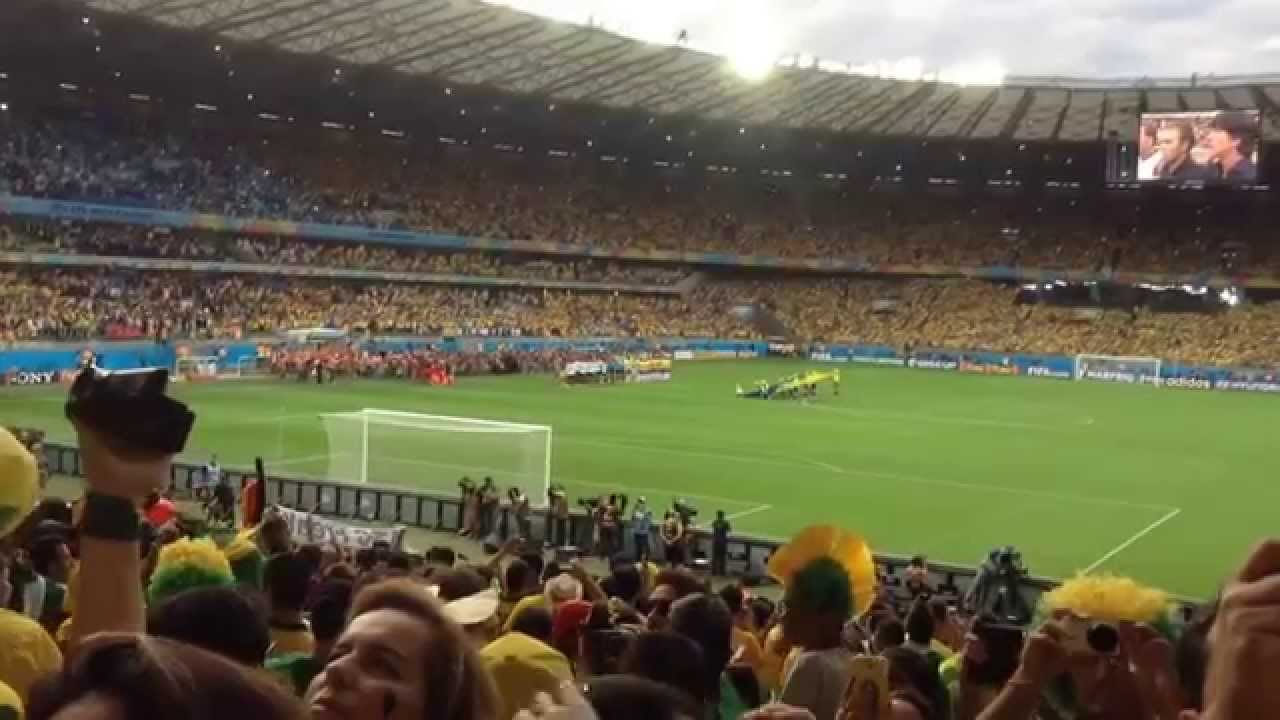 Semi-final National Anthems Brazil v Germany from the 2014 World Cup