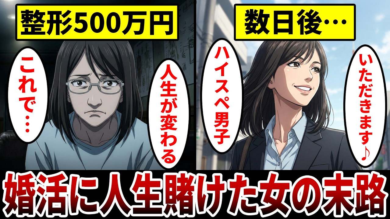 【漫画】整形に500万円かけた丸の内OLの末路「これで人生が変わるはずだった…」婚活に人生を賭けた悲惨な結末。